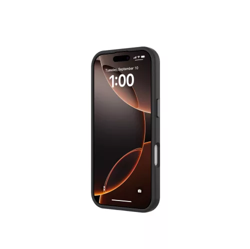 Mágneses puha szilikon tok, iPhone 17, Fekete