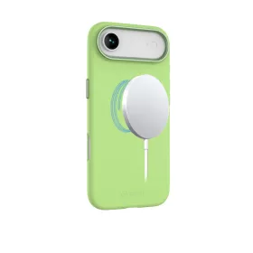 Mágneses puha szilikon tok, iPhone  Air, Neonzöld