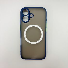 iPhone 16 mágneses műanyag tok, kék-zöld