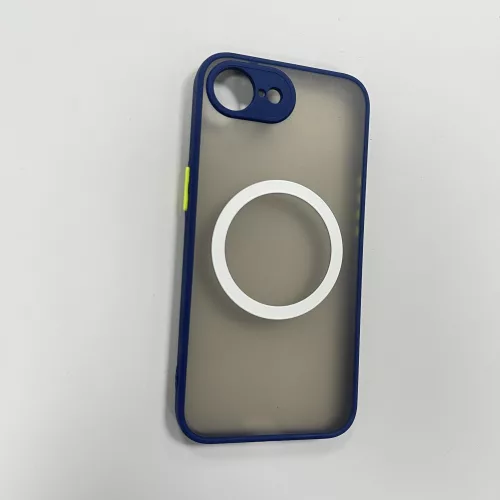 iPhone 17e/16e mágneses műanyag tok, kék-zöld