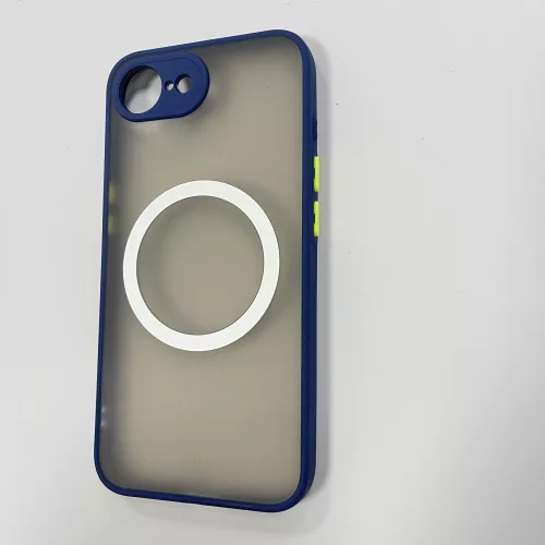 iPhone 17e/16e mágneses műanyag tok, kék-zöld