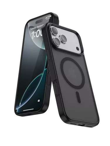 iPhone 17 Pro Max mágneses prémium matt tok, Fekete