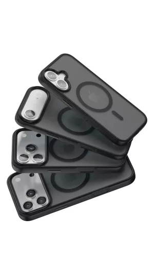 iPhone 17 Pro mágneses prémium matt tok, Fekete -