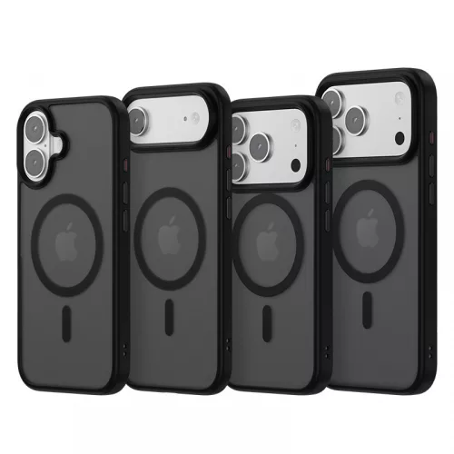 iPhone 17 Pro mágneses prémium matt tok, Fekete -