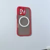 iPhone 16 Pro mágneses műanyag tok,piros-fekete