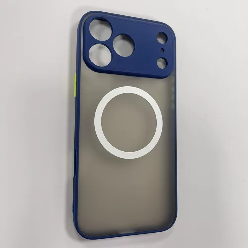 iPhone 17 Pro Max mágneses műanyag tok, kék-zöld