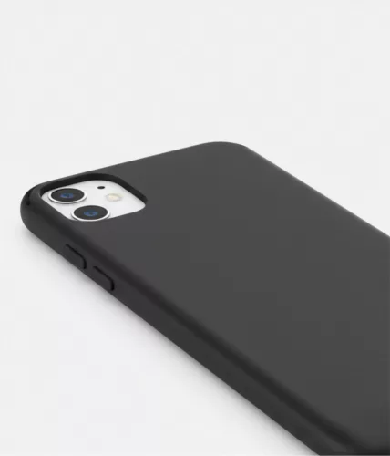 iPhone 17e/16e prémium szilikon tok, Fekete - 