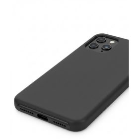 Premium szilikon tok, iPhone 16 Pro, Fekete