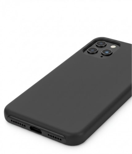 Premium szilikon tok, iPhone 16 Pro, Fekete