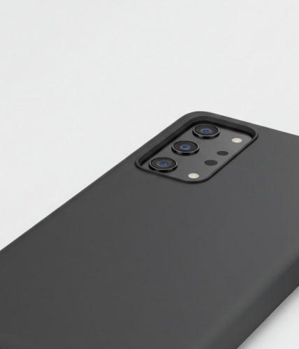 Premium szilikon tok, iPhone 16 Pro, Fekete