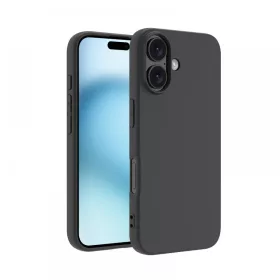 Premium szilikon tok, iPhone 17, Fekete
