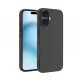 Premium szilikon tok, iPhone 17, Fekete