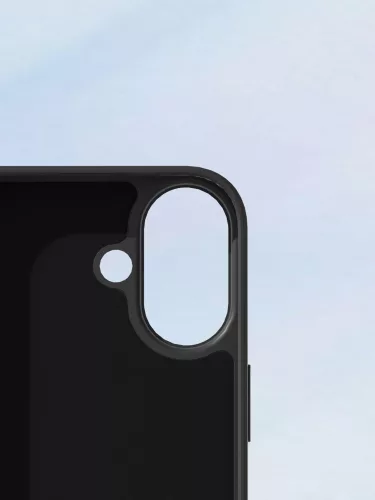 Premium szilikon tok, iPhone Air, Fekete