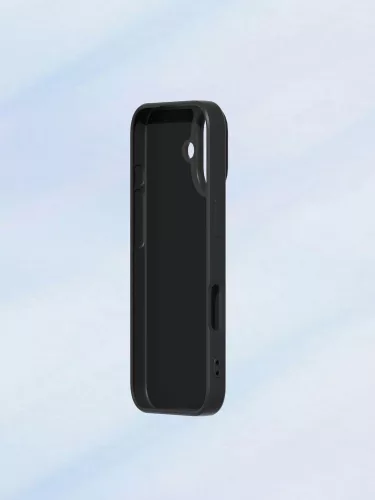 Premium szilikon tok, iPhone Air, Fekete