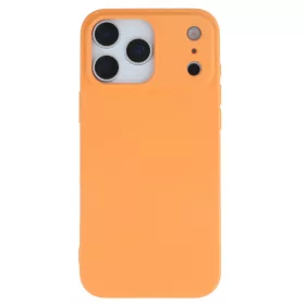 Premium szilikon tok, iPhone 17 Pro Max, Narancs