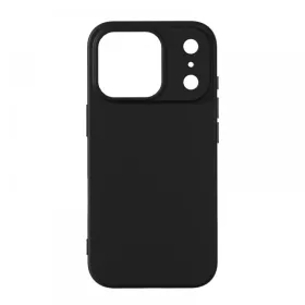 Premium szilikon tok, iPhone 17 Pro, Fekete