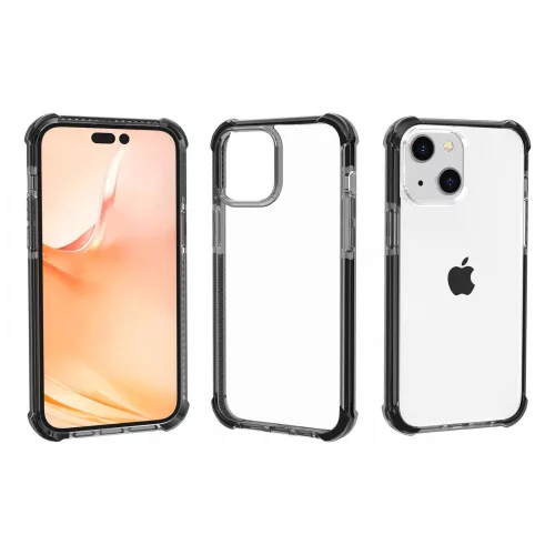 iPhone 13 Mini ütésálló szilikon hátlap, Fekete