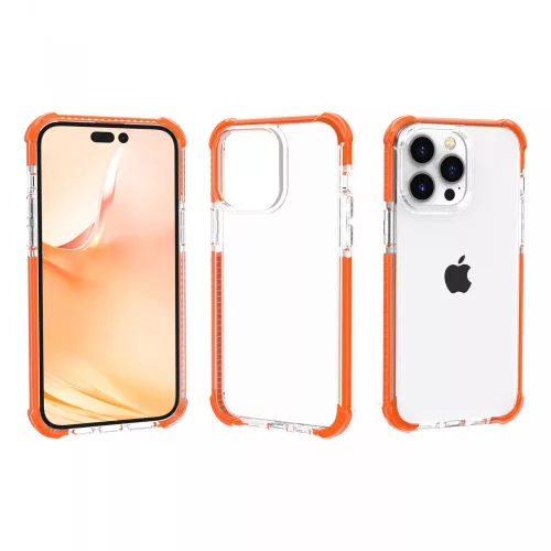 iPhone 13 Pro Max ütésálló szilikon hátlap, Narancs