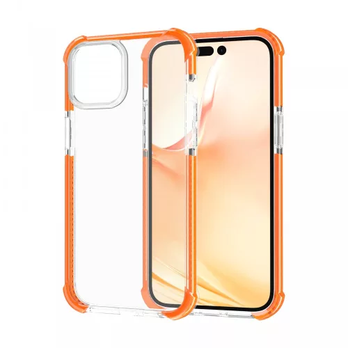 iPhone 14 ütésálló szilikon hátlap, Narancs