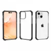 iPhone 15 Plus ütésálló szilikon hátlap, Fekete