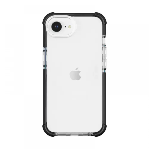 iPhone 17e/16e ütésálló szilikon hátlap, Fekete
