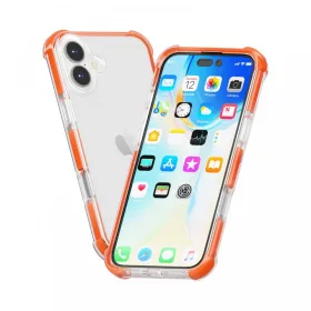 iPhone 16 Plus ütésálló szilikon hátlap, Narancs
