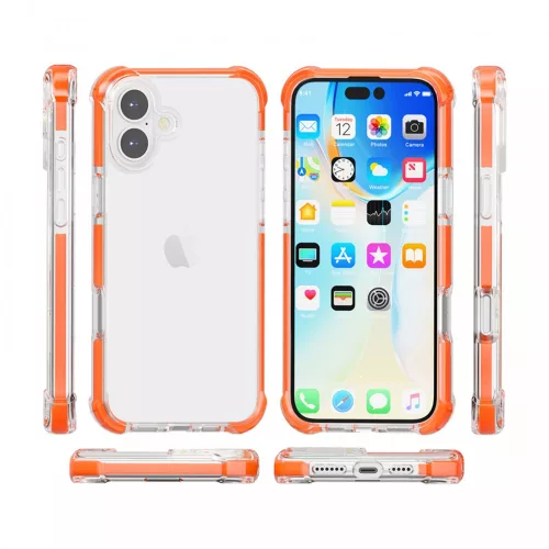 iPhone 17 ütésálló szilikon hátlap, Narancs