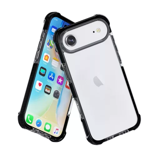 iPhone  Air ütésálló szilikon hátlap, Fekete
