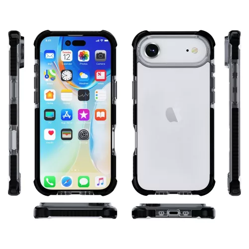 iPhone  Air ütésálló szilikon hátlap, Fekete