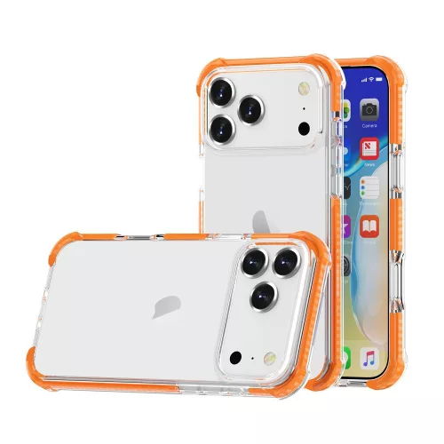 iPhone 17 Pro Max ütésálló szilikon hátlap, Narancs