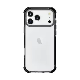 iPhone 17 Pro ütésálló szilikon hátlap, Fekete