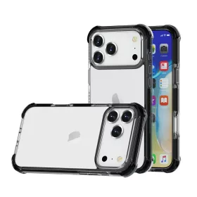 iPhone 17 Pro ütésálló szilikon hátlap, Fekete