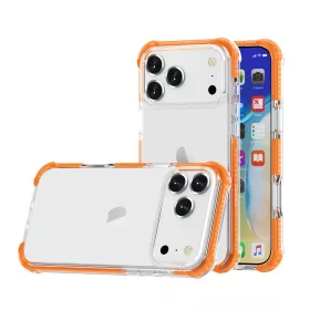 iPhone 17 Pro ütésálló szilikon hátlap, Narancs