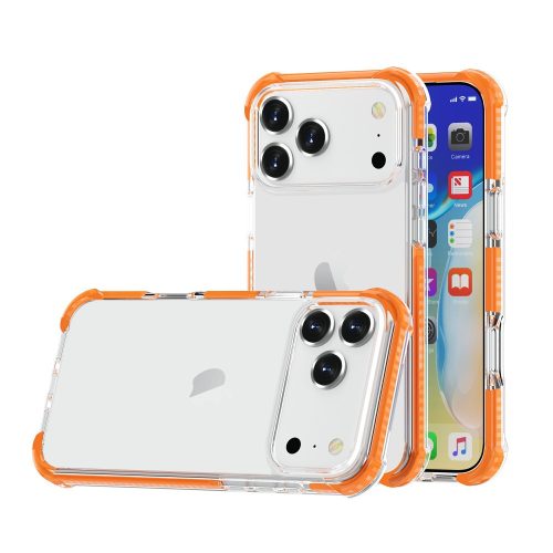 iPhone 17 Pro ütésálló szilikon hátlap, Narancs