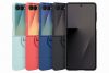 Samsung Flip 7 Szilikon tok gyűrűvel, fekete