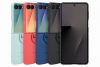 Samsung Flip 7 Szilikon tok gyűrűvel, kék