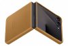 Samsung Flip 7 bőr hátlap, barna
