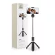 Tech-Protect L01S Bluetooth Selfie Stick Tripod fekete