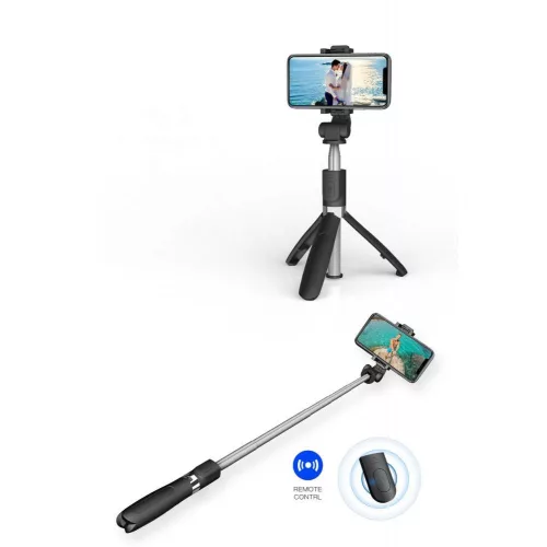 Tech-Protect L01S Bluetooth Selfie Stick Tripod fekete
