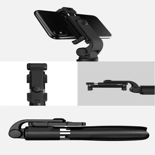 Tech-Protect L01S Bluetooth Selfie Stick Tripod fekete