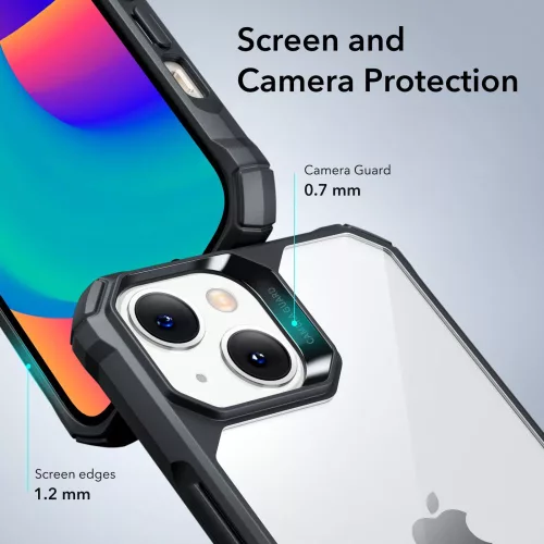 ESR Air Armor tok Apple iPhone 14 Plus / 15 Plus készülékhez - Átlátszó/fekete