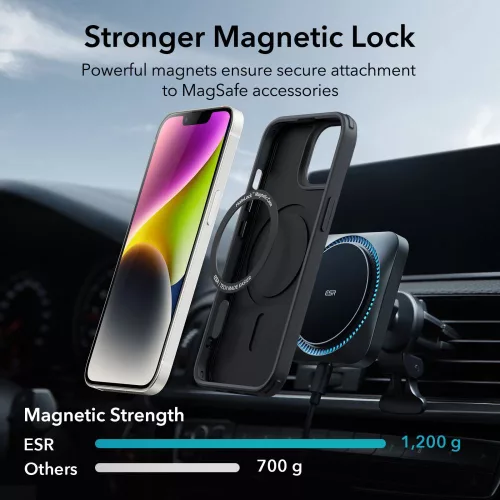 ESR Classic Hybrid Halolock MagSafe tok Apple iPhone 14 Plus / 15 Plus készülékhez - Fekete