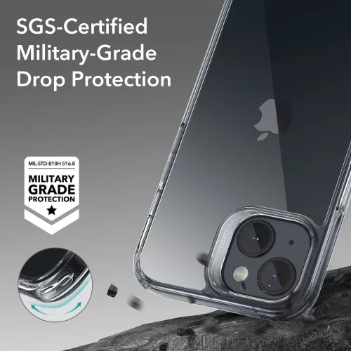 ESR Ice Shield tok Apple iPhone 15 Plus készülékhez - Átlátszó
