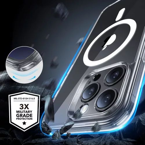 ESR Classic Pro Set Halolock MagSafe tok Apple iPhone 16 Pro Max készülékhez - Átlátszó