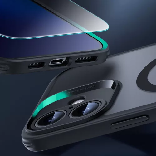 ESR Classic Pro Set Halolock MagSafe tok Apple iPhone 16 készülékhez - Matt fekete