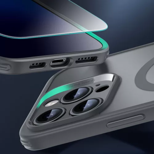 ESR Classic Pro Set Halolock MagSafe tok Apple iPhone 16 Pro Max készülékhez - Matt szürke