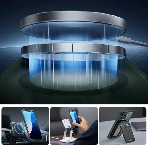 ESR Classic Pro Set Halolock MagSafe tok Apple iPhone 16 Pro Max készülékhez - Matt zöld