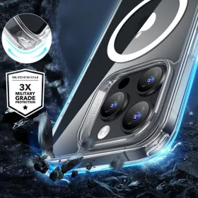   ESR Classic Hybrid Halolock MagSafe & Tempered Glass tok Apple iPhone 16 Pro Max készülékhez - Átlátszó