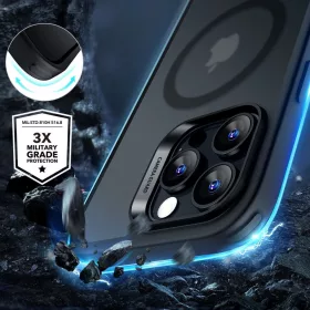   ESR Classic Hybrid Halolock MagSafe & Tempered Glass tok Apple iPhone 16 Pro Max készülékhez - Matt fekete