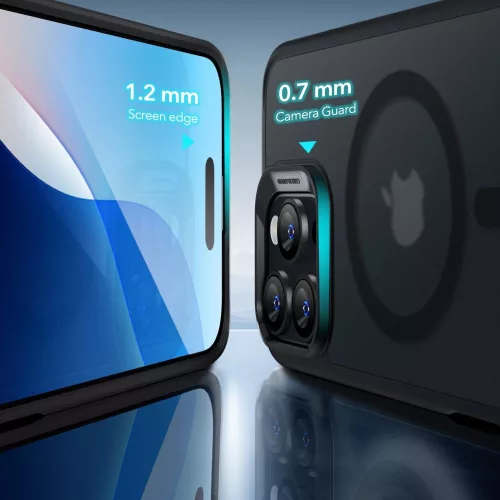 ESR Classic Hybrid Halolock MagSafe & Tempered Glass tok Apple iPhone 16 Pro Max készülékhez - Matt fekete
